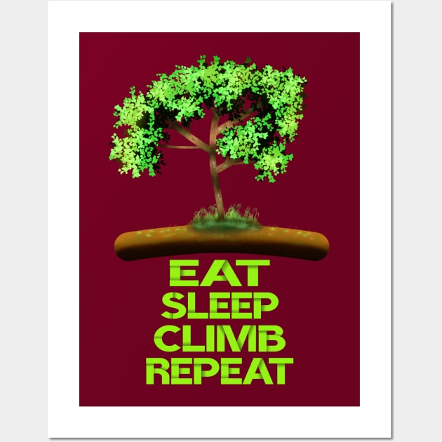 Eat Sleep Climb Repeat Wall Art by MoMido